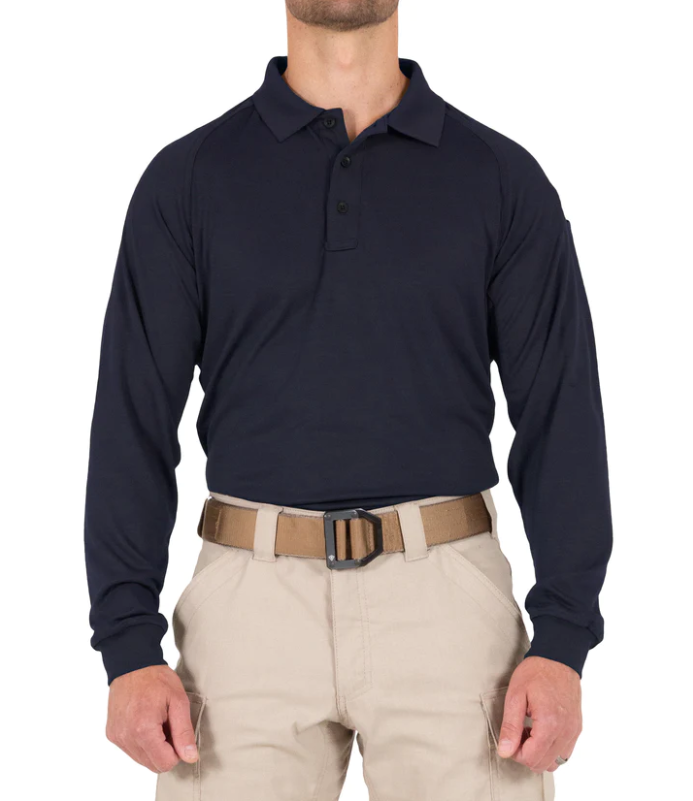 MEN'S PERFORMANCE LONG SLEEVE POLO - First Tactical